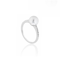 Anneau Coscia Perle Femme in Or Diamante LBRNAK004